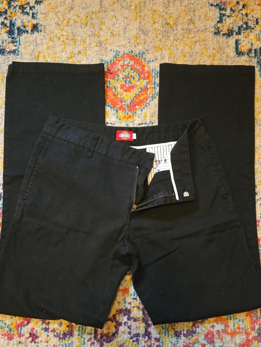 chinos
Dickies Girl Black Skater Chino Work Pants Size 7 Y2K